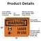 Signmission Radiation & Laser Sign, 10 in H x 14 in W, Aluminum, Rectangle OS-2PACK-WS-A-1014-L-12231 - alternate 2